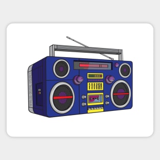 Boombox (Dark Cornflower Blue + Violet Magican Colorway) Analog / Music Magnet